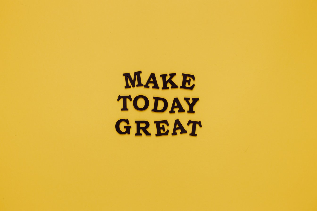 Motivational Quote on Yellow Background